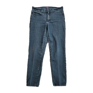 NYDJ Jeans Womens 10 Blue Marilyn Straight‎  Lift Tuck Technology Stretch